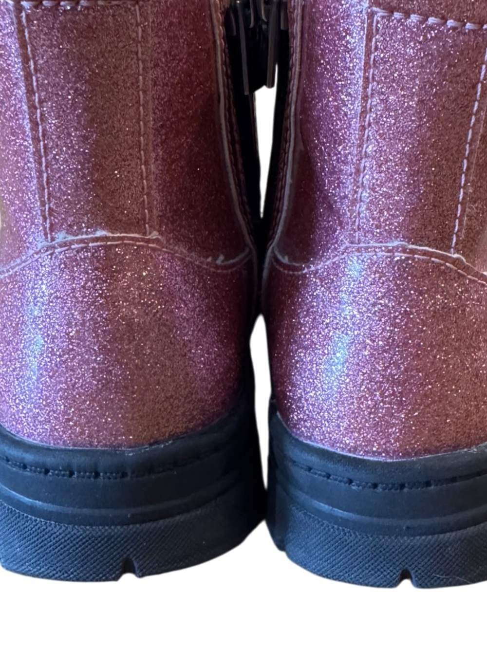 UGG Ashton Lace-Up Glitter Pink Combat Boots Kids' Size 12 - Picture 5 of 16